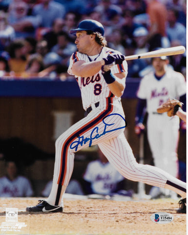 Gary Carter Autographed New York Mets 8x10 Photo Beckett Authenticated #3