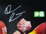 Devon Larratt Signed Unframed 16x20 Arm Wrestling Photo - Black, Red & Yellow