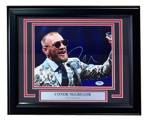 Conor McGregor Signed Framed 8x10 UFC Photo PSA/DNA Hologram