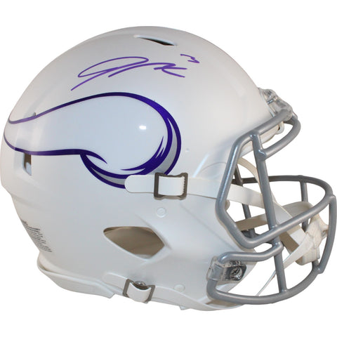 Jordan Addison Autographed Minnesota Vikings Authentic Alt Helmet Beckett 50975