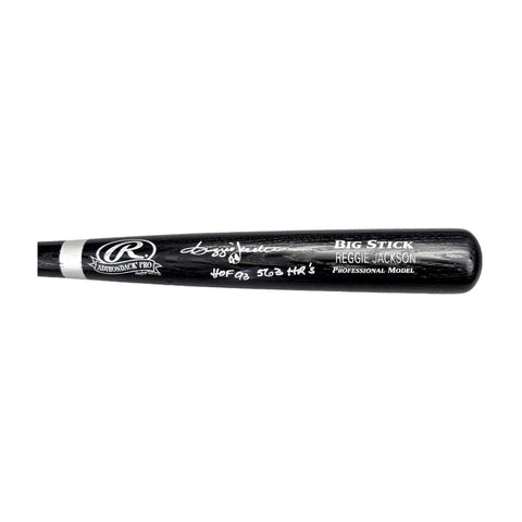 Reggie Jackson Signed Rawlings Adirondack Pro Big Stick Black Bat w/ Insc