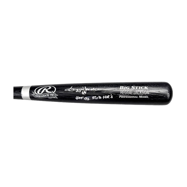 Reggie Jackson Signed Rawlings Adirondack Pro Big Stick Black Bat w/ Insc