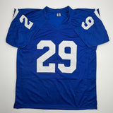 Autographed/Signed Eric Dickerson Indianapolis Blue Jersey Beckett BAS COA