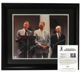 George Bush, Ted Williams, Joe DiMaggio Signed Framed 16x20 At White House Photo