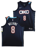 Thunder Jalen Williams Signed 2025 Navy Nike City Edition Swingman Jersey JSA