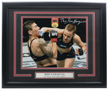 Thug Rose Namajunas Signed Framed Punch 11x14 Photo PSA