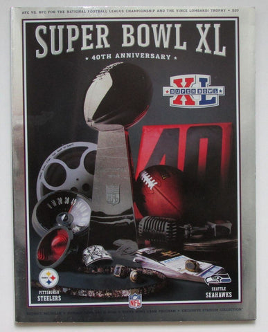 2006 Super Bowl XL Game Hologram Program Steelers vs. Seahawks 167846