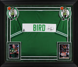 Celtics Larry Bird Signed 1987 M&N HWC Framed Jacket BAS Witnessed #WP04039