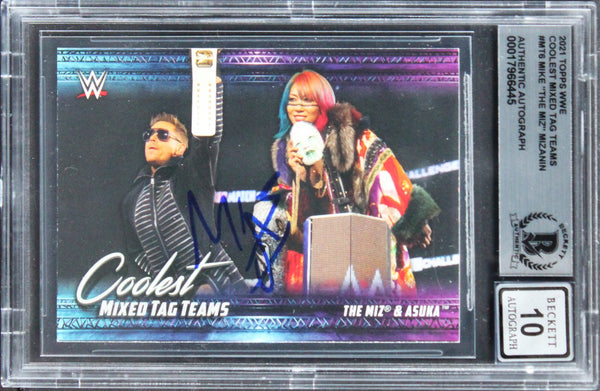Mike "The Miz" Mizanin Signed 2021 Topps WWE CMTT #MT6 Card Auto 10! BAS Slabbed