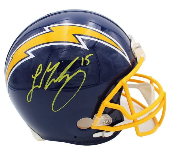 Ladd McConkey Signed Los Angeles Chargers VSR4 Authentic Throwback NFL Helmet