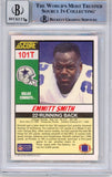 Emmitt Smith Signed 1990 Score Supplemental #101 (Grade 10) Slabbed BAS 39932
