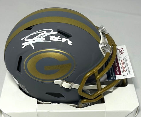Packers Linebacker RASHAN GARY Signed Riddell SLATE Speed Mini Helmet AUTO - JSA