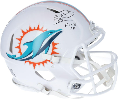 Tua Tagovailoa Miami Dolphins Signed Speed Authentic Helmet & "FINS UP!" Insc