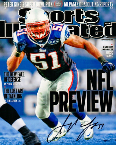 Jerod Mayo New England Patriots Signed Autographed Sports Illustrated 8x10 Photo