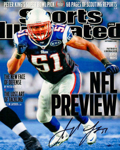 Jerod Mayo New England Patriots Signed Autographed Sports Illustrated 8x10 Photo