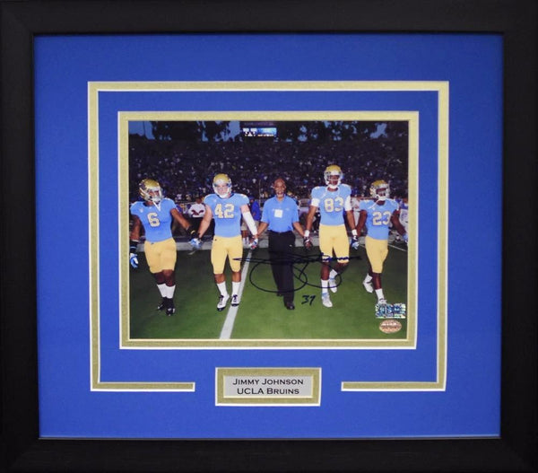 JIMMY JOHNSON AUTOGRAPHED UCLA BRUINS 8x10 FRAMED PHOTO COA
