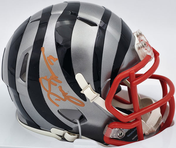 Boomer Esiason Autographed Bengals Flash Speed Mini Helmet Beckett WZ53641