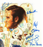 1972 DOLPHINS PERFECT SEASON AUTOGRAPHED 20X24 LITHO 40 SIGS SHULA FANATICS
