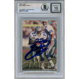 Emmitt Smith Autographed/Signed 1993 Fleer #233 Card 10 Auto Slab Beckett 49949