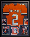 FRAMED DENVER BRONCOS PAT SURTAIN II AUTOGRAPHED SIGNED JERSEY JSA COA