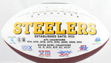 T.J. Watt Autographed Pittsburgh Steelers Logo Football - Beckett W Hologram