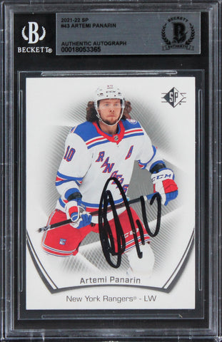 Rangers Artemi Panarin Authentic Signed 2021 SP #43 Card BAS Slabbed
