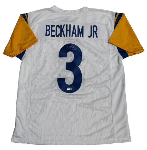 Odell Beckham Jr. of the Los Angeles Rams Autographed Jersey Beckett Witnessed