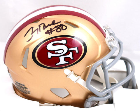 Jerry Rice Autographed San Francisco 49ers Speed Mini Helmet- Fanatics *Black