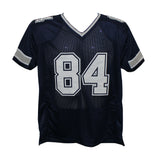 Jay Novacek Autographed/Signed Pro Style Blue XL Jersey BAS 31162