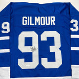Autographed/Signed Doug Gilmour Toronto Blue Hockey Jersey JSA COA