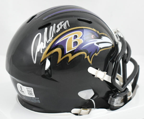 Anquan Boldin Autographed Baltimore Ravens Speed Mini Helmet- Beckett W Hologram