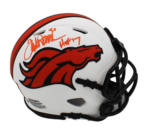 Terrell Davis Signed Denver Broncos Speed Lunar NFL Mini Helmet with "HOF 17"