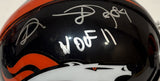 Shannon Sharpe Autographed Broncos Mini Helmet Inscribed "HOF 11" Beckett COA