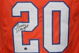 Louie Wright Autographed/Signed Pro Style Orange XL Jersey Beckett 36569