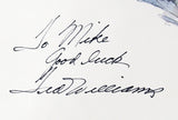 Red Sox Ted Williams "Good Luck" Signed & Framed 16.5x23 Litho LE #109/344 BAS