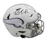 Randy Moss Signed Minnesota Vikings Speed Flex Auth Alternate White NFL Helmet