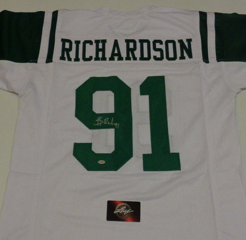 Sheldon Richardson Signed New York Jets Jersey (Leaf)2014 Pro Bowl Defensive Bck