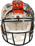 Joe Burrow Bengals Signed 2022 Alternate Authentic Helmet-Art by Charles Fazzino
