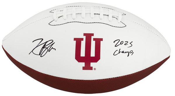 Kaelon Black Signed Indiana Hoosiers Logo Brands Logo Football w/Champs (SS COA)