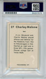 Charley Malone Signed 1977 Touchdown Club #27 Trading Card PSA Slab 43769