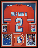 FRAMED DENVER BRONCOS PAT SURTAIN II AUTOGRAPHED SIGNED JERSEY JSA COA