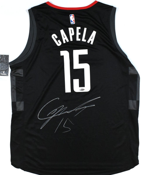 Clint Capela Autographed Houston Rockets Black Nike Fast Break Jersey - Tristar