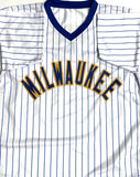 Brewers Hall of Famer BUD SELIG Signed Custom Replica Pin Stripe Jersey AUTO JSA