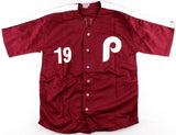Greg Luzinski Signed Phillies Throwback Jersey Inscribed "80 WS Champs"(JSA COA)