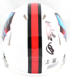 Sterling Sharpe Shannon Sharpe Signed NFL HOF Speed Mini Helmet- Beckett W Holo