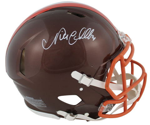 Browns Nick Chubb Authentic Signed Flash Full Size Speed Proline Helmet BAS Wit
