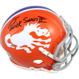 Patrick Surtain Autograhed Denver Broncos TB Mini Helmet Beckett Witness 51448