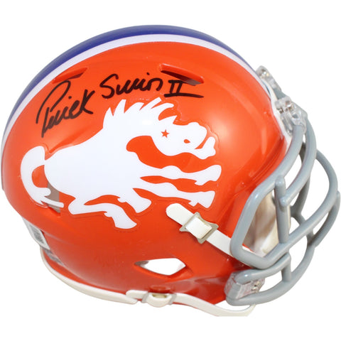 Patrick Surtain Autograhed Denver Broncos TB Mini Helmet Beckett Witness 51448