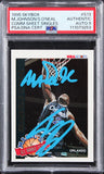 Magic Johnson & Shaquille O'Neal Signed 1995 Skybox #S13 Card Auto 9! PSA Slab