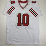 Autographed/Signed Steve Bartkowski Atlanta White Football Jersey JSA COA